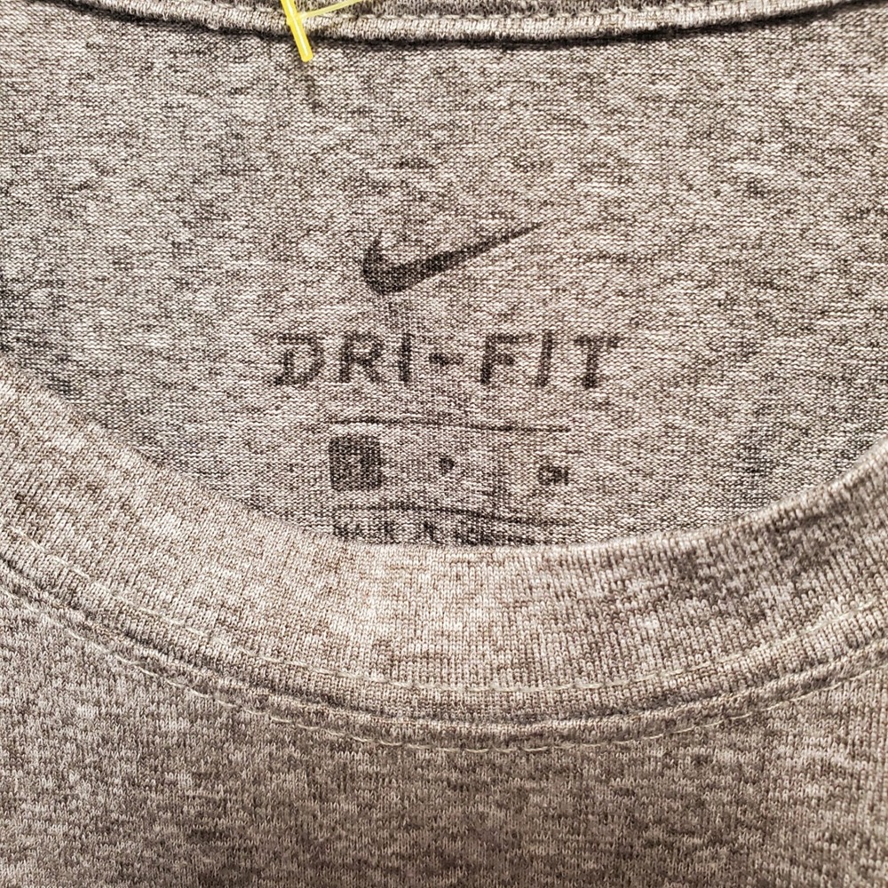Nike Dri-FIT Mens Training Shirt Gray Heathered Short Sleeve Gym Tee Size S - Picture 3 of 4